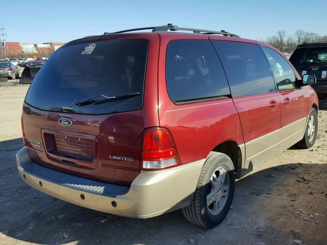 2FMDA58205BA17903 - 2005 FORD FREESTAR L MAROON photo 4