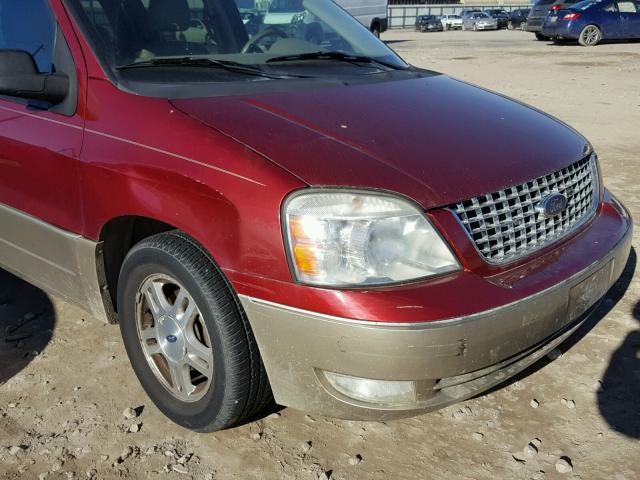 2FMDA58205BA17903 - 2005 FORD FREESTAR L MAROON photo 9