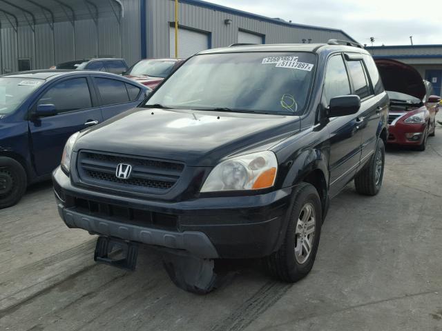 2HKYF18765H545462 - 2005 HONDA PILOT EXL BLACK photo 2