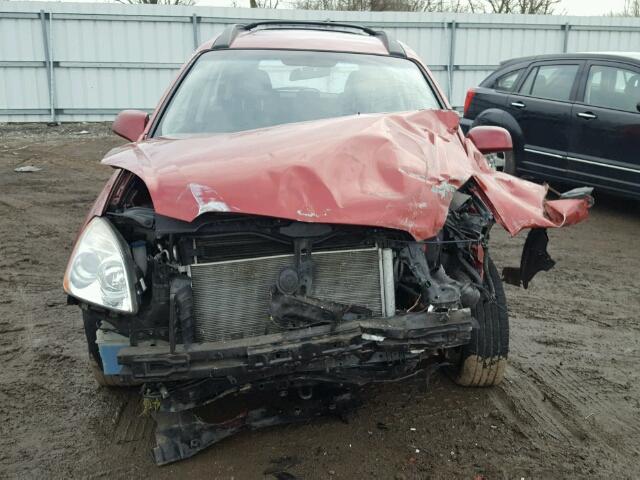 KNAFG526887206705 - 2008 KIA RONDO LX RED photo 9