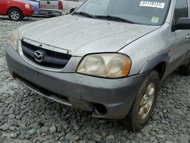 4F2YU09161KM09614 - 2001 MAZDA TRIBUTE SILVER photo 9