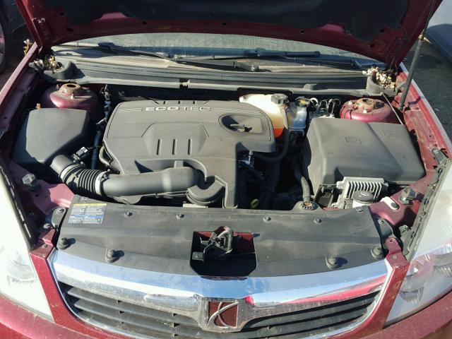 1G8ZV57B99F243632 - 2009 SATURN AURA XR RED photo 7