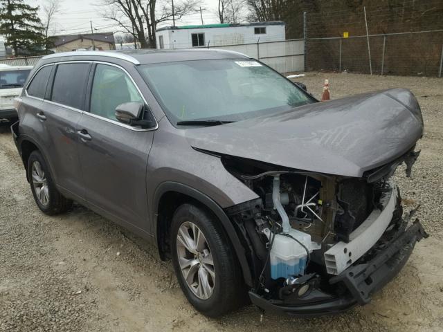 5TDJKRFH1FS080074 - 2015 TOYOTA HIGHLANDER GRAY photo 1