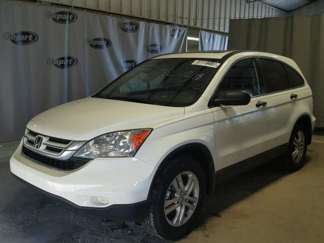 5J6RE3H55AL043530 - 2010 HONDA CR-V EX WHITE photo 2