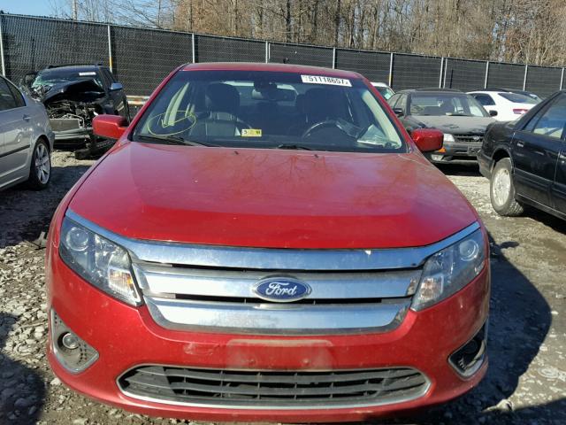 3FADP0L37BR308522 - 2011 FORD FUSION HYB RED photo 9