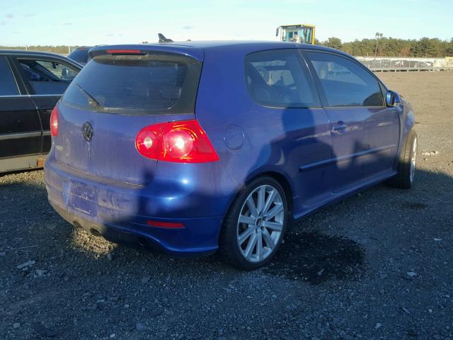 WVWKC71K58W009147 - 2008 VOLKSWAGEN R32 BLUE photo 4