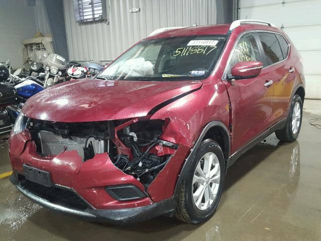 KNMAT2MV1FP570375 - 2015 NISSAN ROGUE S RED photo 2