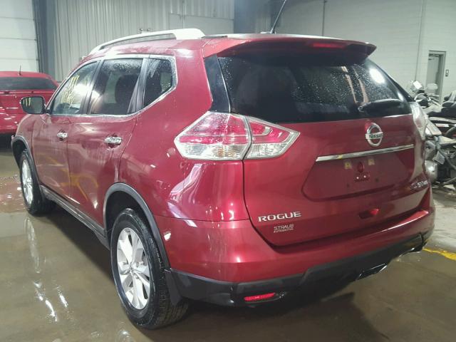 KNMAT2MV1FP570375 - 2015 NISSAN ROGUE S RED photo 3