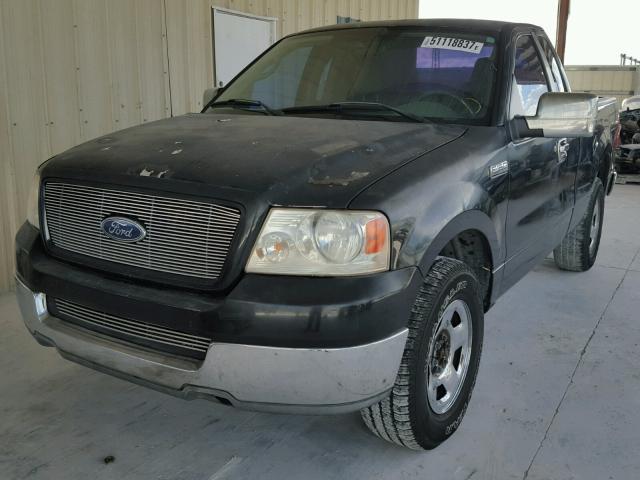 1FTRF12215NB88306 - 2005 FORD F150 BLACK photo 2