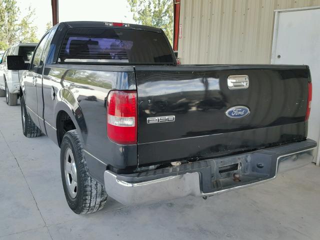 1FTRF12215NB88306 - 2005 FORD F150 BLACK photo 3