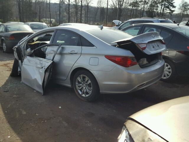 5NPEB4AC3CH324826 - 2012 HYUNDAI SONATA GLS SILVER photo 3