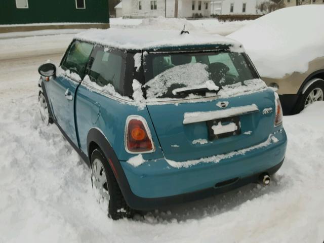 WMWMF33567TU62593 - 2007 MINI COOPER BLUE photo 3