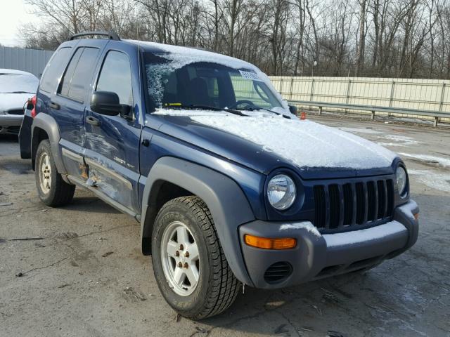 1J4GL48K32W346959 - 2002 JEEP LIBERTY SP BLUE photo 1