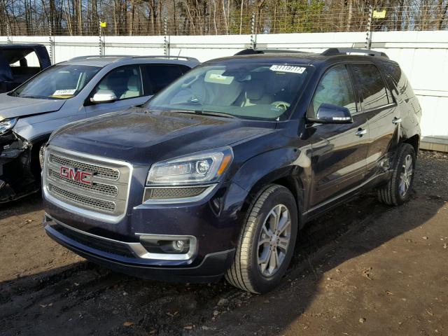 1GKKRRKD8FJ209965 - 2015 GMC ACADIA SLT BLUE photo 2