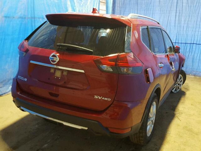 JN8AT2MV1HW266816 - 2017 NISSAN ROGUE S RED photo 4