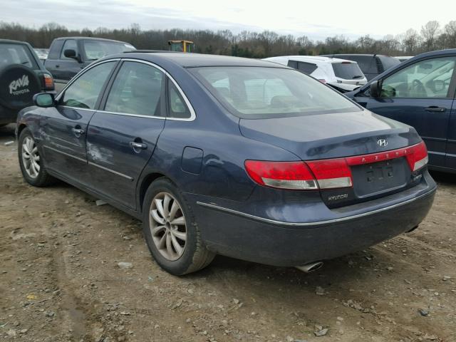 KMHFC46FX6A082984 - 2006 HYUNDAI AZERA SE BLUE photo 3