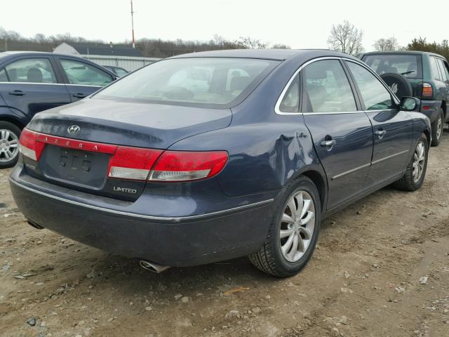 KMHFC46FX6A082984 - 2006 HYUNDAI AZERA SE BLUE photo 4