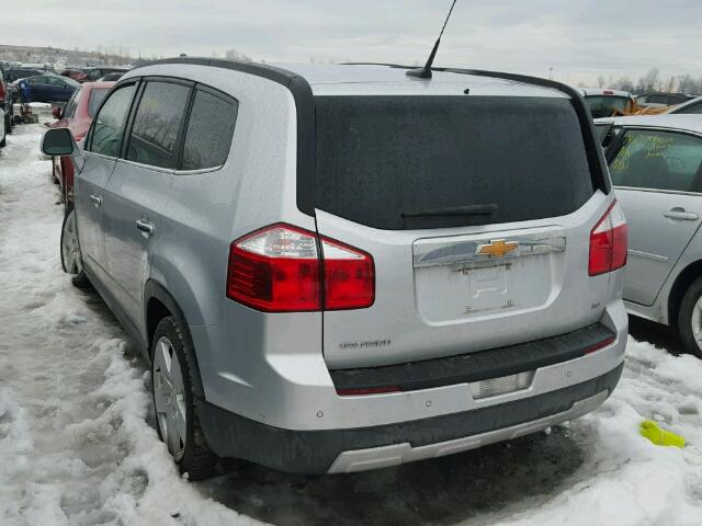 KL77P3EM4CK575540 - 2012 CHEVROLET ORLANDO LT SILVER photo 3