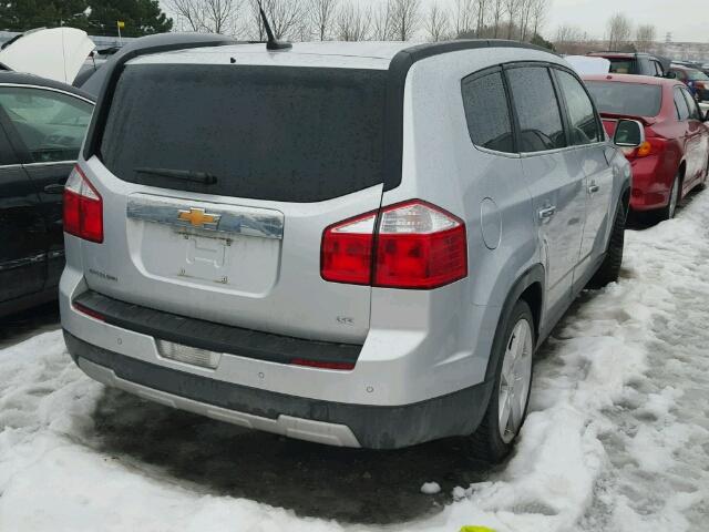 KL77P3EM4CK575540 - 2012 CHEVROLET ORLANDO LT SILVER photo 4