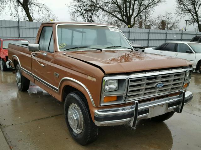 1FTHF25L5GPB86877 - 1986 FORD F250 BROWN photo 1