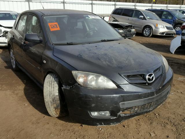 JM1BK344281872543 - 2008 MAZDA 3 HATCHBAC BLACK photo 1