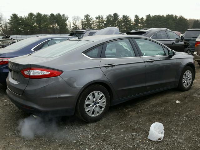 3FA6P0G77DR255653 - 2013 FORD FUSION S GRAY photo 4