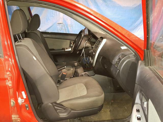 KNAFE241295024016 - 2009 KIA SPECTRA SX RED photo 5