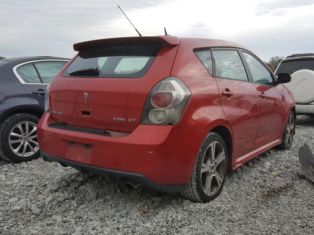 5Y2SR67099Z424115 - 2009 PONTIAC VIBE GT RED photo 4