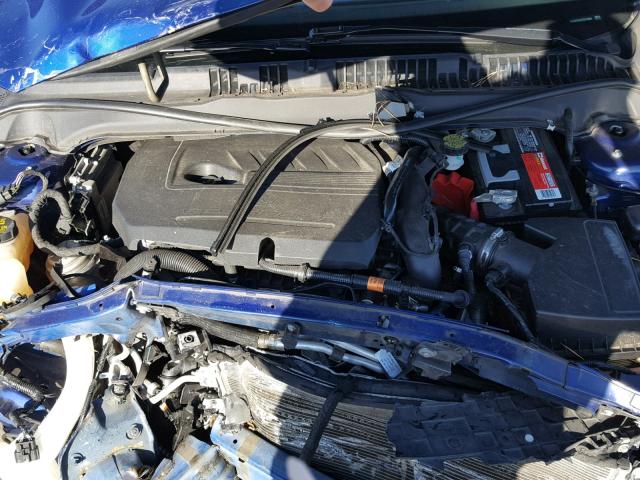 1FA6P0HD2E5378804 - 2014 FORD FUSION SE BLUE photo 7