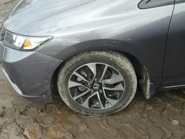 19XFB2F85EE033085 - 2014 HONDA CIVIC EX ნაცრისფერი ფოტო 9