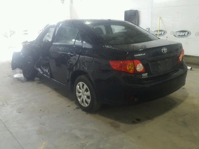 2T1BU40E59C162807 - 2009 TOYOTA COROLLA BA BLACK photo 3