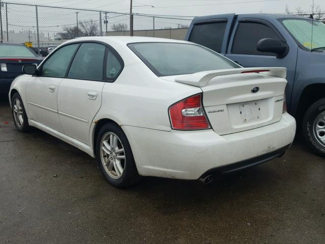 4S3BL616957200895 - 2005 SUBARU LEGACY 2.5 WHITE photo 3