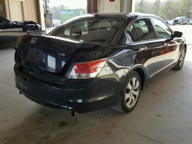 1HGCP36848A080840 - 2008 HONDA ACCORD EXL BLACK photo 4