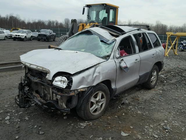 KM8SC73D54U763343 - 2004 HYUNDAI SANTA FE G SILVER photo 2