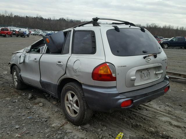 KM8SC73D54U763343 - 2004 HYUNDAI SANTA FE G SILVER photo 3