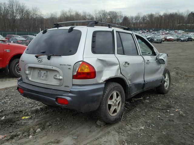 KM8SC73D54U763343 - 2004 HYUNDAI SANTA FE G SILVER photo 4