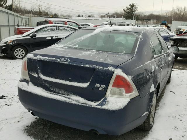 3FAHP011X7R192808 - 2007 FORD FUSION SE BLUE photo 4