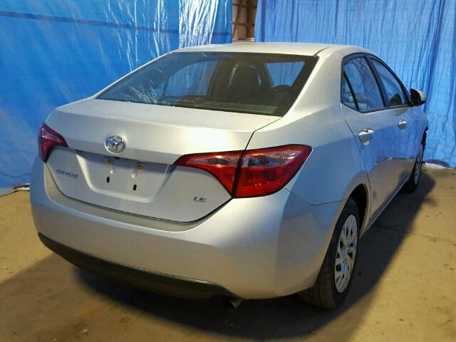 5YFBURHEXHP687510 - 2017 TOYOTA COROLLA L SILVER photo 4