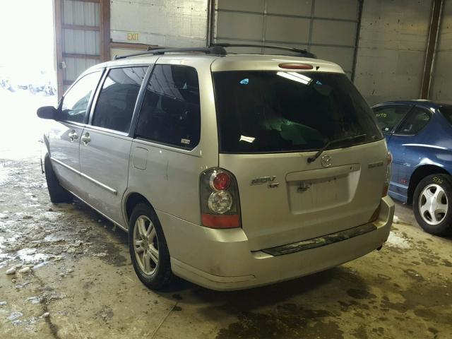 JM3LW28A450550787 - 2005 MAZDA MPV WAGON SILVER photo 3