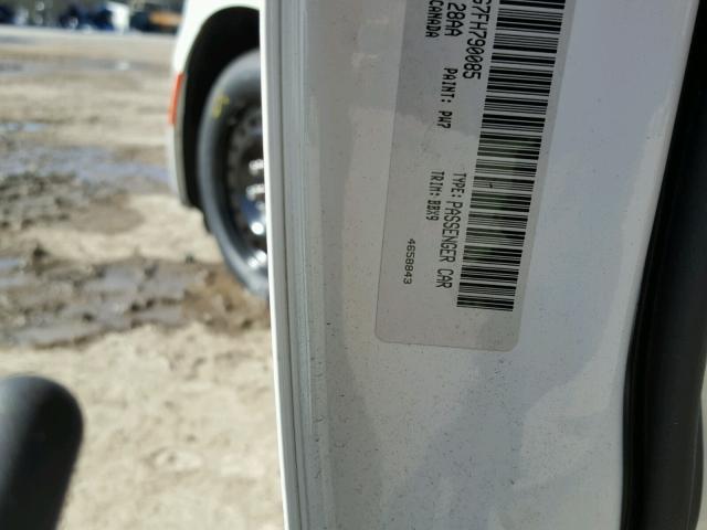 2C3CDXBG7FH790085 - 2015 DODGE CHARGER SE WHITE photo 10