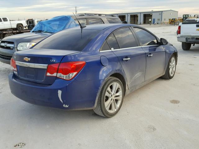 1G1PH5SC8C7303222 - 2012 CHEVROLET CRUZE LTZ BLUE photo 4