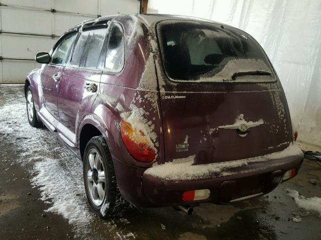 3C8FY68B63T504179 - 2003 CHRYSLER PT CRUISER PURPLE photo 3