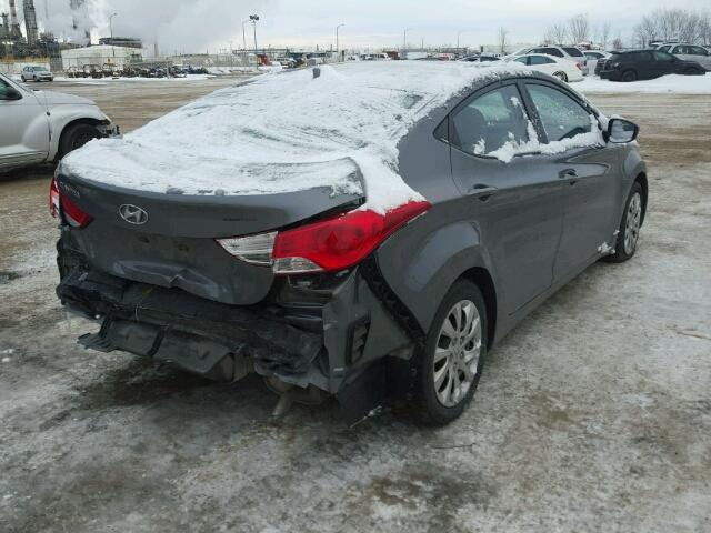 5NPDH4AE4DH313590 - 2013 HYUNDAI ELANTRA GL GRAY photo 4