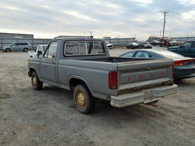 1FTDF15YXGNA10973 - 1986 FORD F150 GRAY photo 3