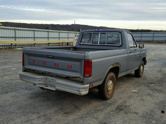 1FTDF15YXGNA10973 - 1986 FORD F150 GRAY photo 4