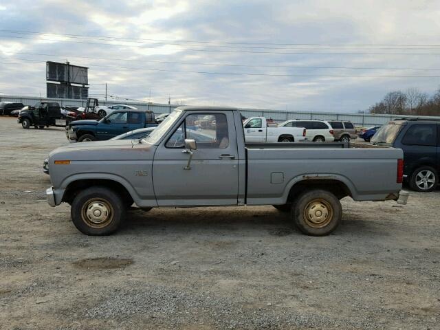 1FTDF15YXGNA10973 - 1986 FORD F150 GRAY photo 9