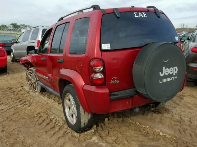 1J8GK58K37W711798 - 2007 JEEP LIBERTY LI RED photo 3