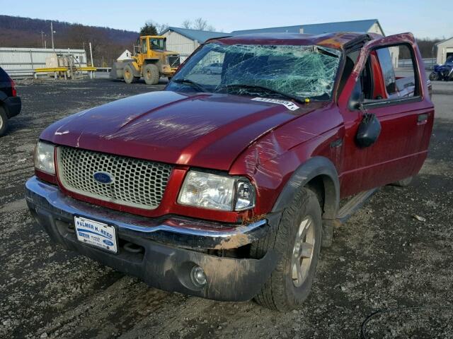 1FTZR45E82TA14335 - 2002 FORD RANGER SUP MAROON photo 2