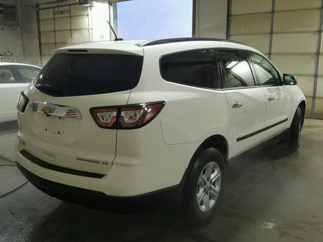 1GNKRFKD1DJ227934 - 2013 CHEVROLET TRAVERSE L WHITE photo 4