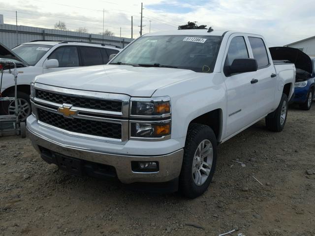 3GCUKREC8EG166367 - 2014 CHEVROLET SILVERADO WHITE photo 2